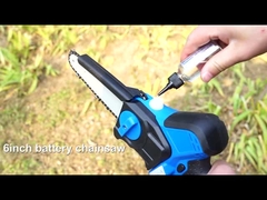 2 Batterie-wieder aufladbare Holzbearbeitungs-Kettensäge 6 Zoll-Baumast-elektrische Kettensäge