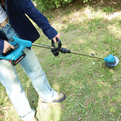 Portable Cordless Brush Cutter Electric Battery Powered Grass Trimmer for Home Use