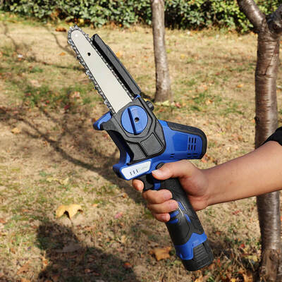 Mini Cordless 6 Inch Lithium Electric Chainsaw With Oil Pump Light Battery Chainsaw For Wood Trimming