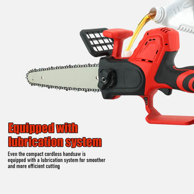 8 Inch Battery Chain Saw with Auto Oil System and 550W Power for Efficient Cutting