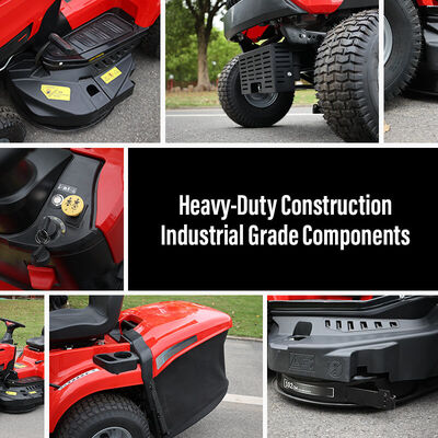 CE Certified Riding Lawn Mower with 586cc V-Twin Engine and 40.2 Inch Cutting Width Featuring 245L Grass Catcher