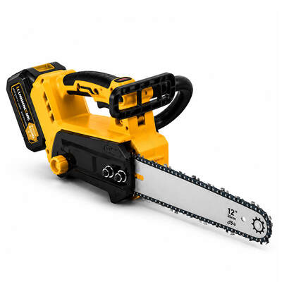 21V 12-Inch Brushless Top-Handle Chainsaw (1900W / 6800 RPM), 1.93kg Ultra-Lightweight Compact Arborist Pruning Saw with 2 Batteries (Makita Interface)
