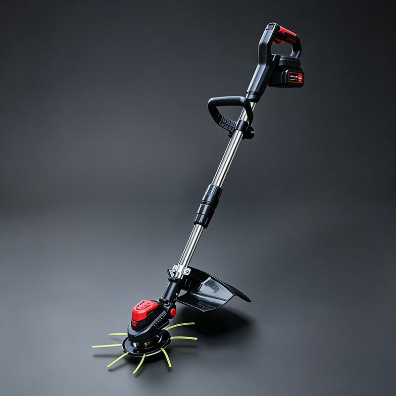 The 21V Brushless Cordless Brush Cutter with D-handle loop shaft enables one-hand steering - easier maneuvering around trees and corners.